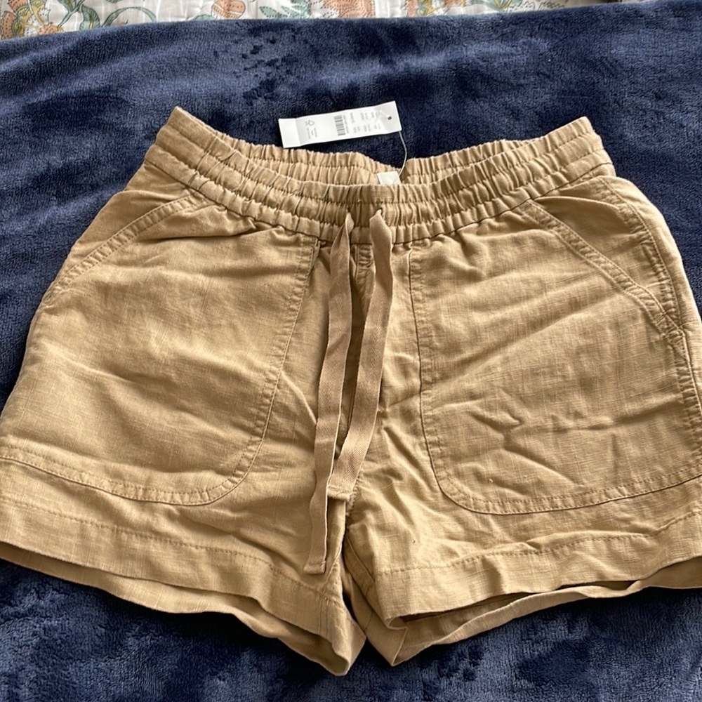 J. Crew NWT khaki linen shorts size XXS